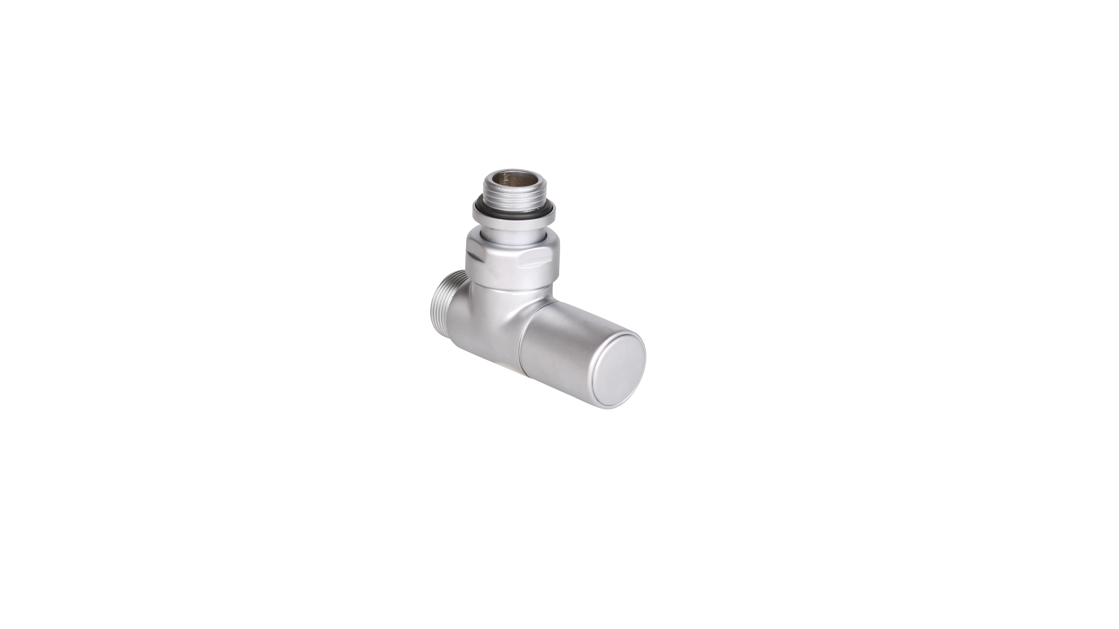 Thermostat-Eckventil 50 mm CYLINDER  GZ 1/2"-GZ 24-19  Links-Silber