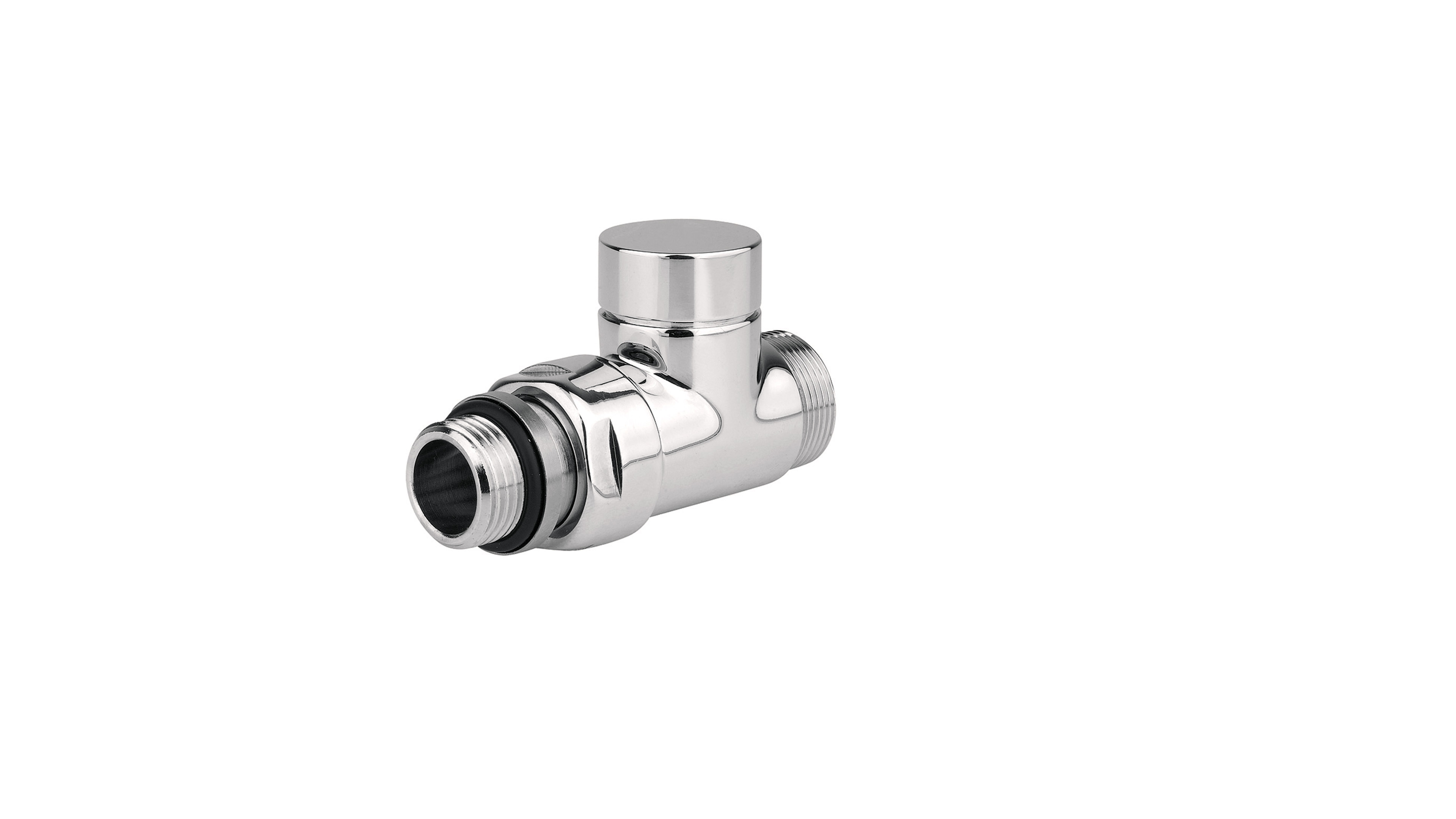 Absperr-Durchgangsventil CYLINDER  GZ 1/2"-GZ 24-19 -Chrom