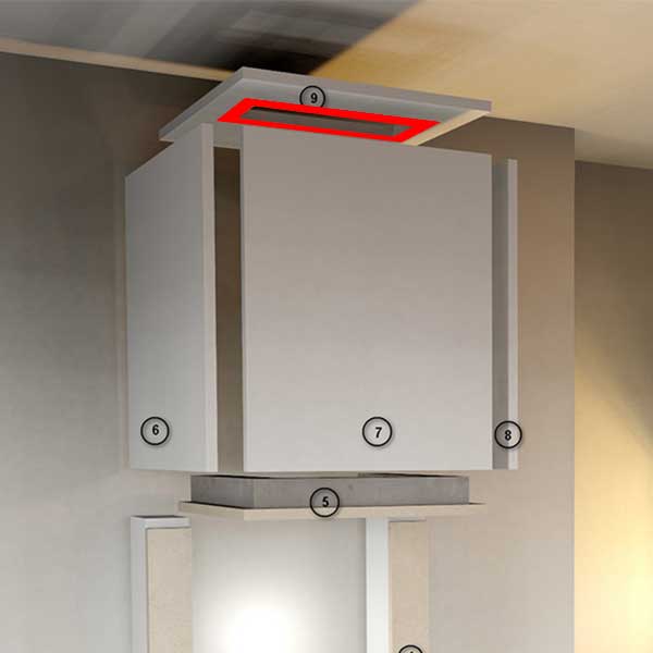 1x Gitter oben Haube