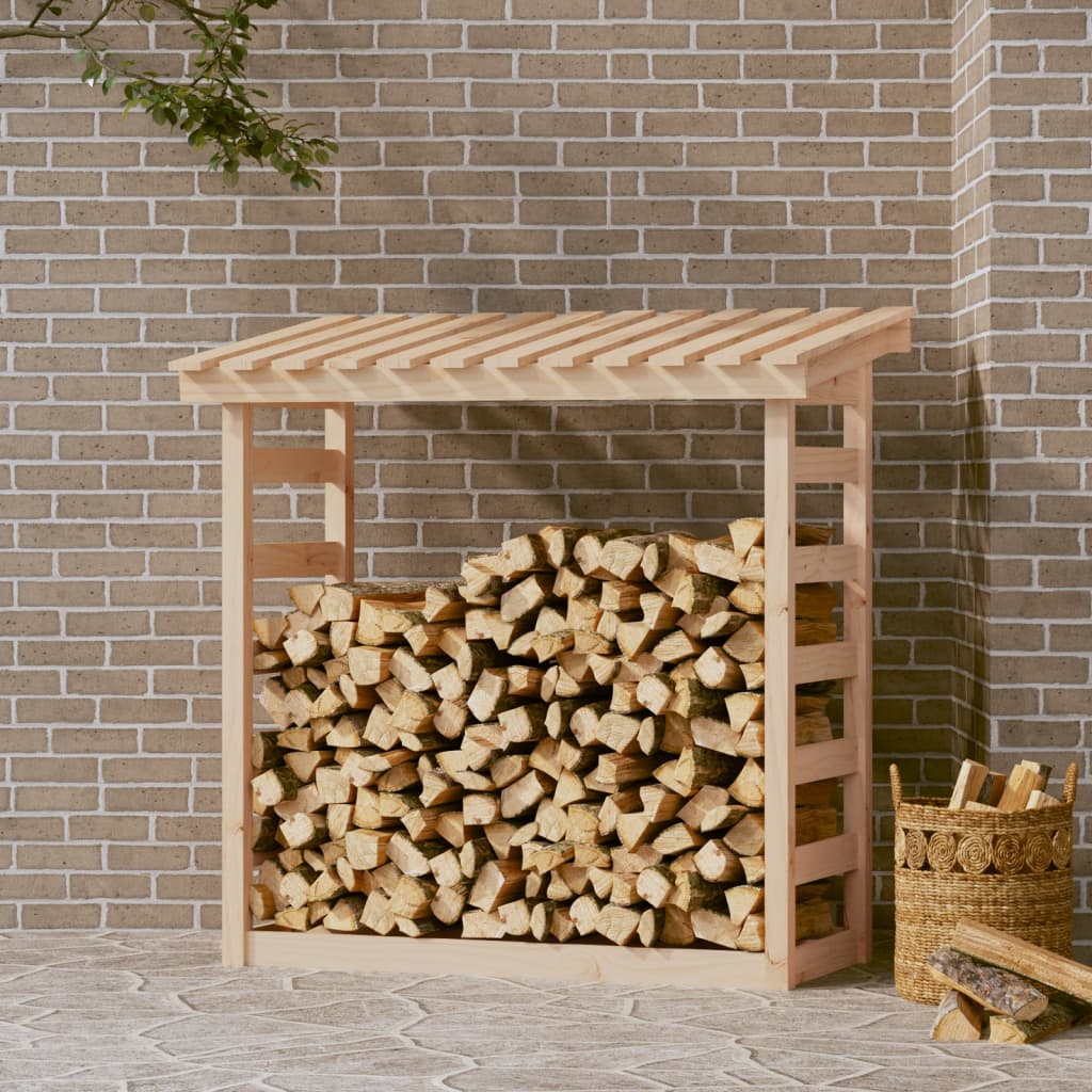 vidaXL Firewood rack 108x64.5x110 cm solid pine wood