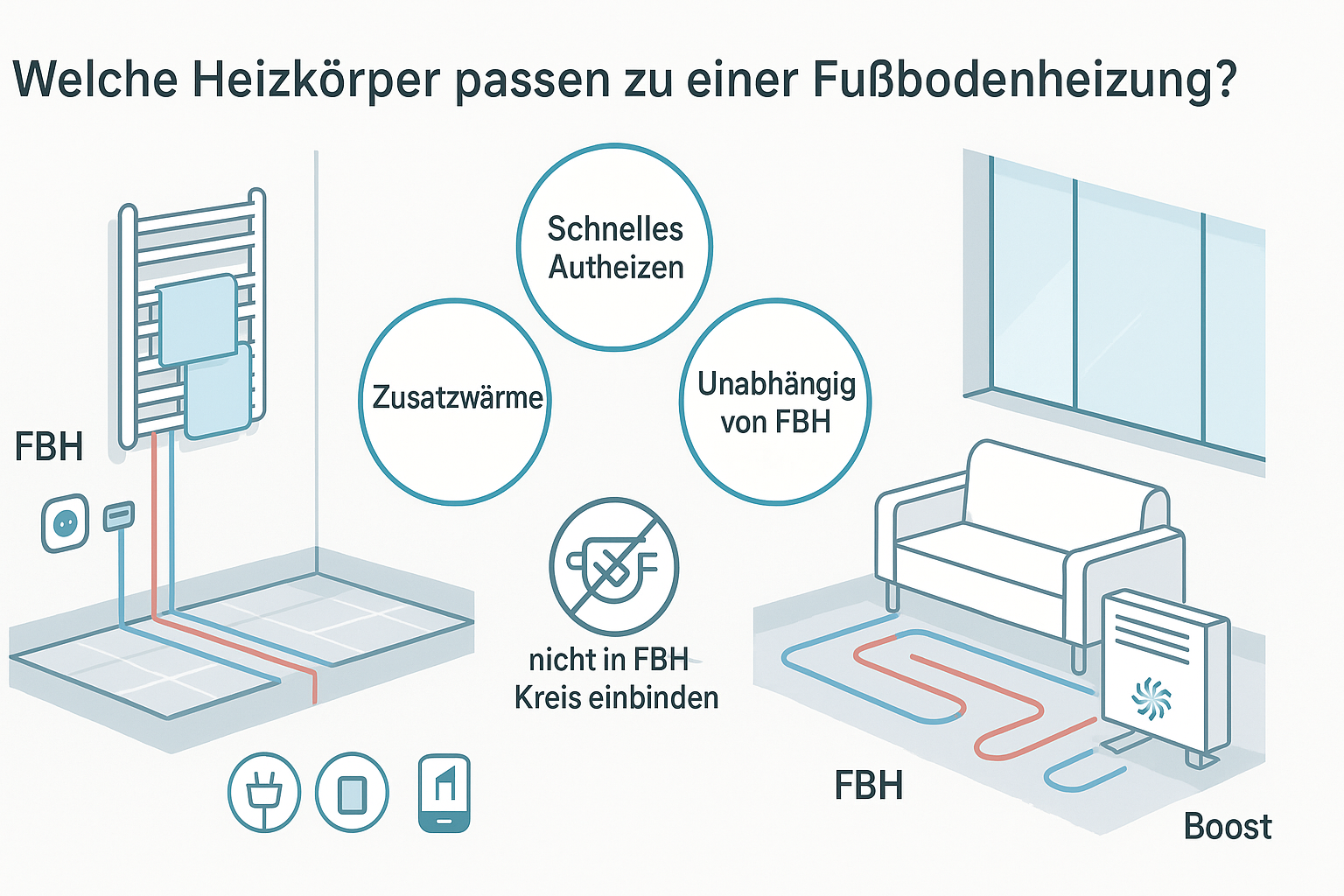 Welcher Heizkörper zu Fussbodenheizung