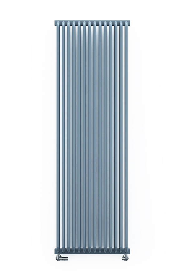 vertikaler Designheizkörper Delvin V RAL 5014 frontal