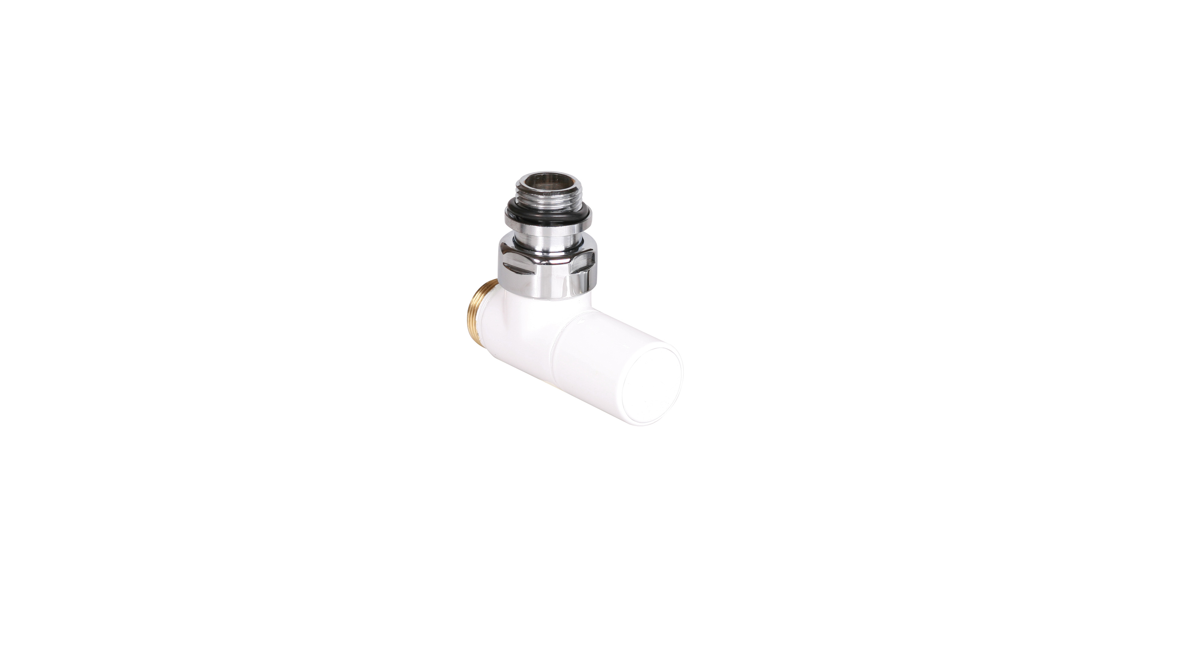 Thermostat-Eckventil 50 mm CYLINDER  GZ 1/2"-GZ 24-19  Links-Weiss