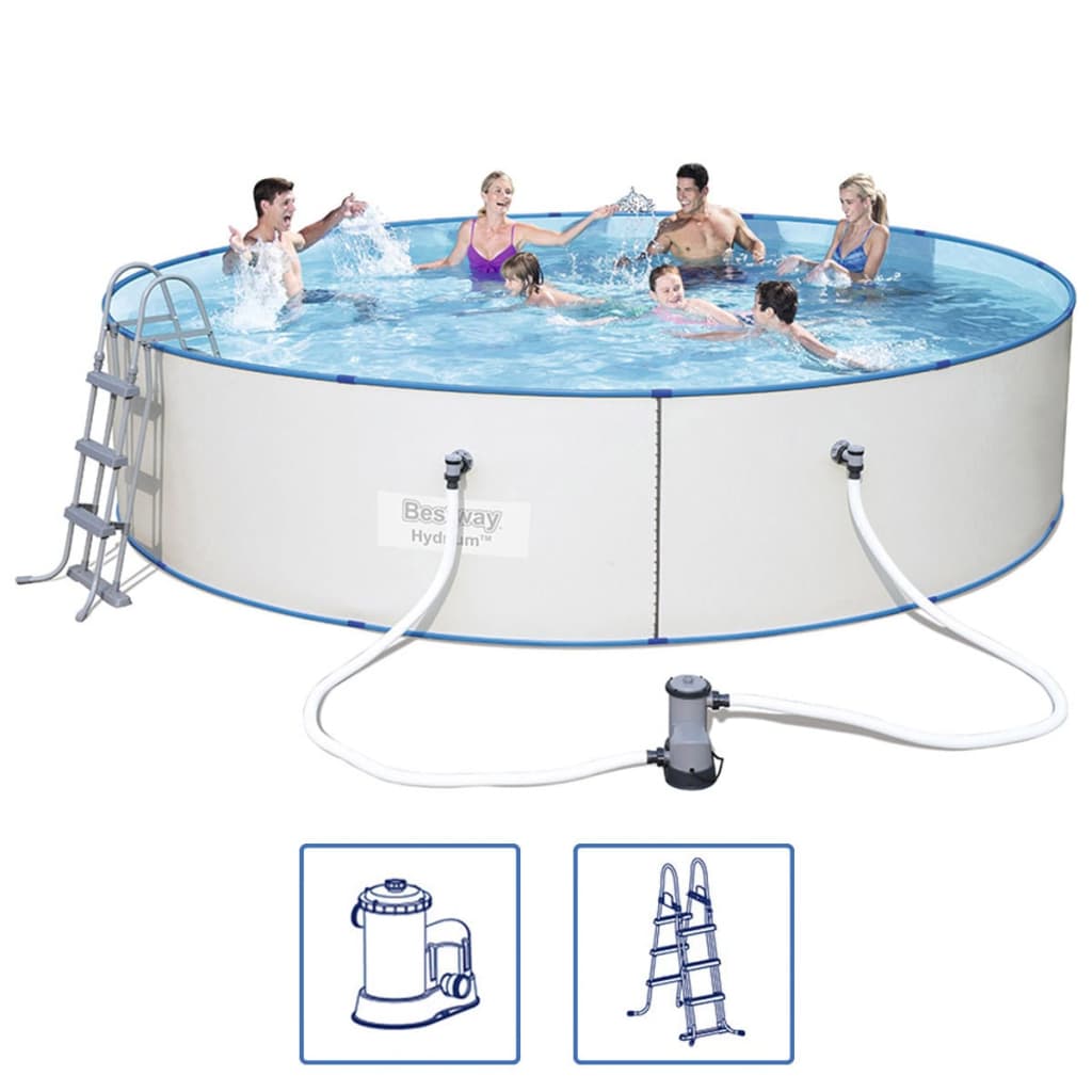 Bestway Hydrium Pro Schwimmbad Set Großes StahlrahmenPool für