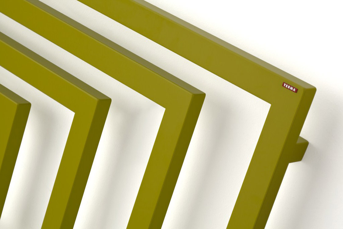 horizontaler Design-Heizkörper Angus H, detail, Farbe Green Apple