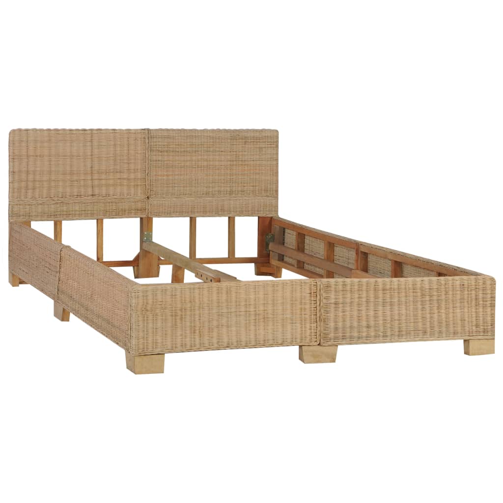 vidaXL Bettrahmen Rattan Handgeflochten 140x200 cm
