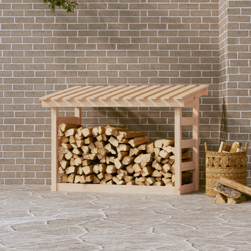 vidaXL Firewood rack 108x64.5x78 cm solid pine wood