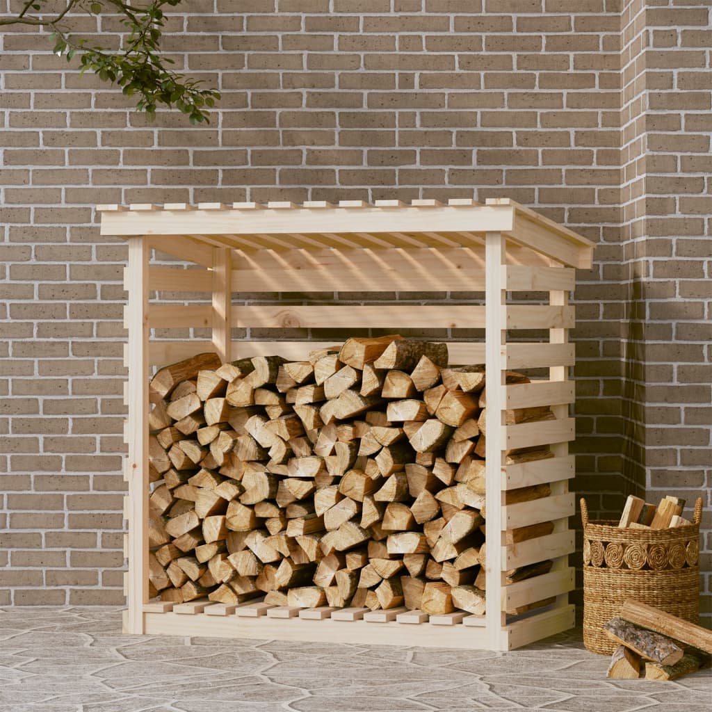 vidaXL Firewood rack 108x73x108 cm solid pine wood