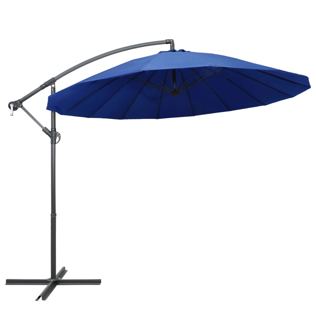 vidaXL Ampelschirm Blau 3 m Aluminium-Mast