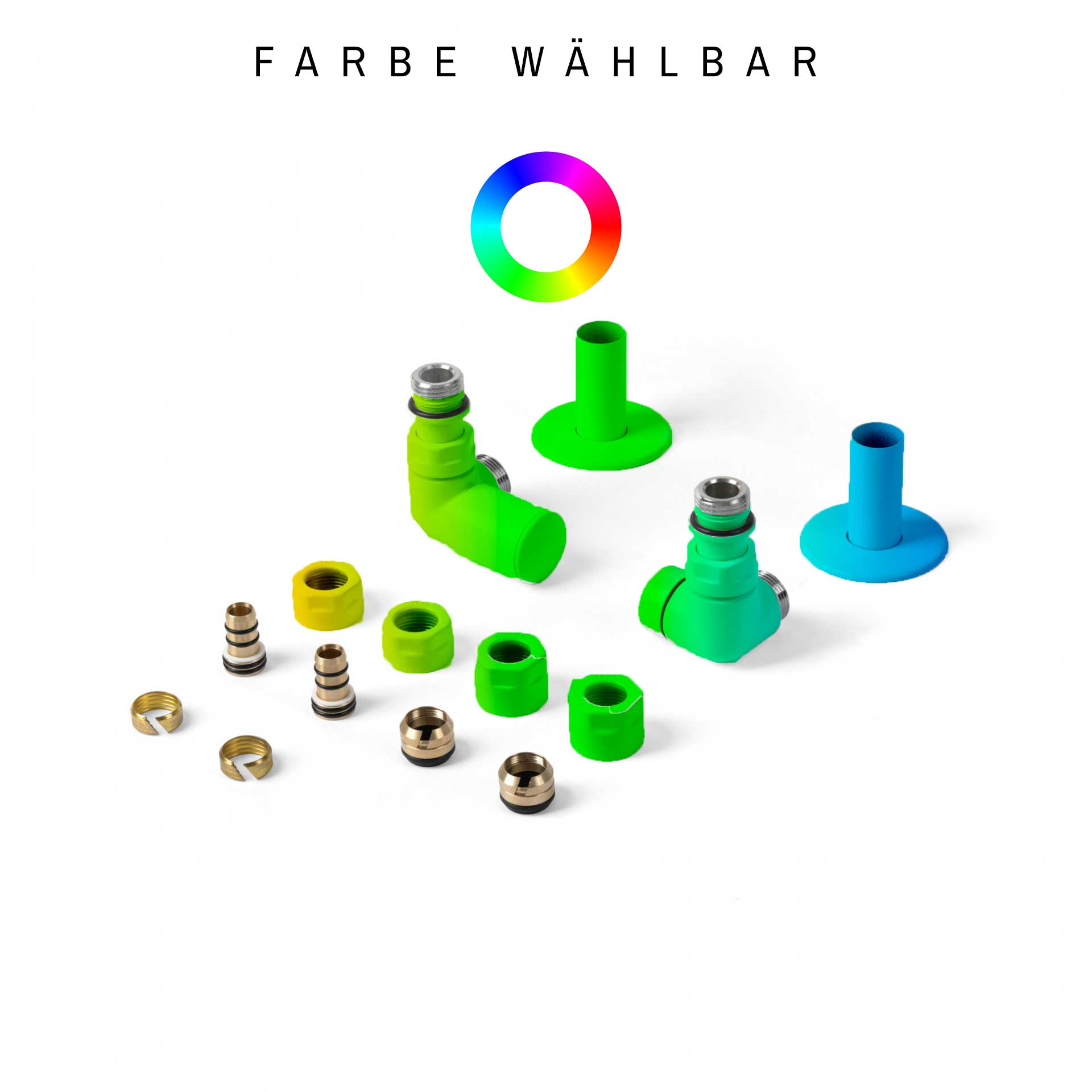 VISION - Right angle corner thermostatic valve set