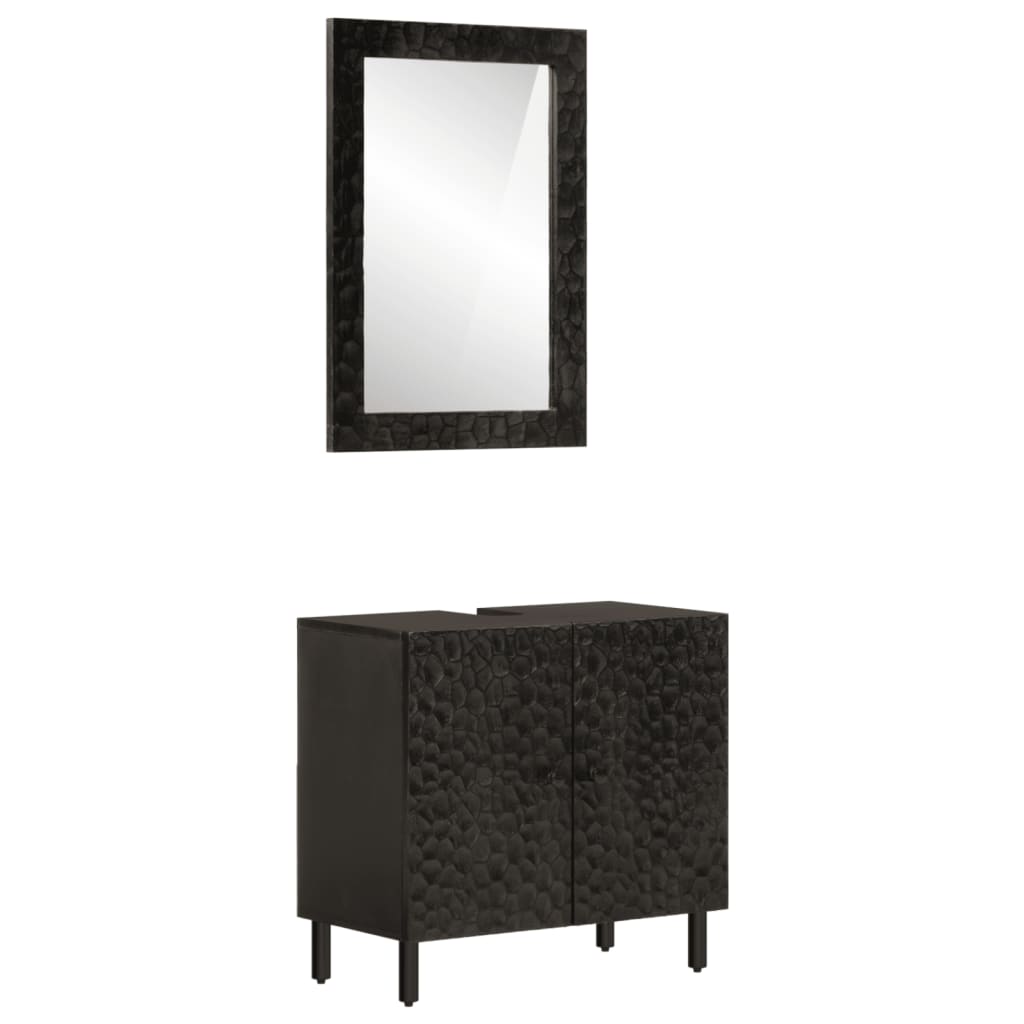 vidaXL 2-tlg. Badmöbel-Set Massivholz Mango
