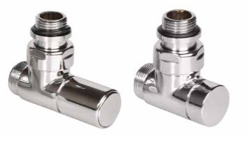 Set Regel-Eckventil CYLINDER GZ 1/2" - Durchm. 16x2, Durchm. 15 -Chrom