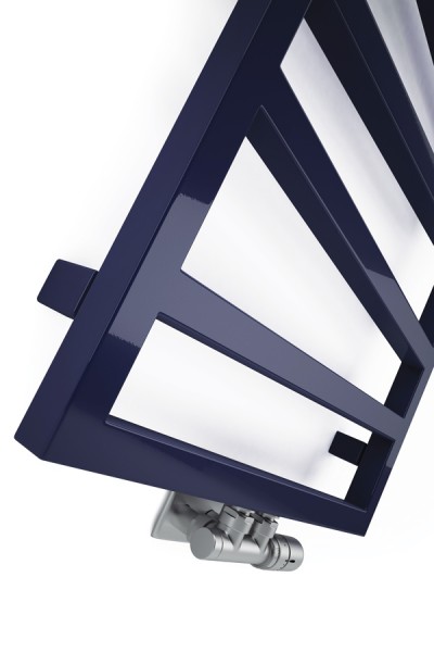 Badheizkörper ZigZag von Badheizkörper ZigZag von vorne Farbe Blau