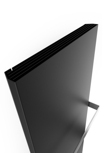 Flachheizkörper Case Slim Flachheizkörper Case Slim Metall in schwarz mit Handtuchstange in Chrom