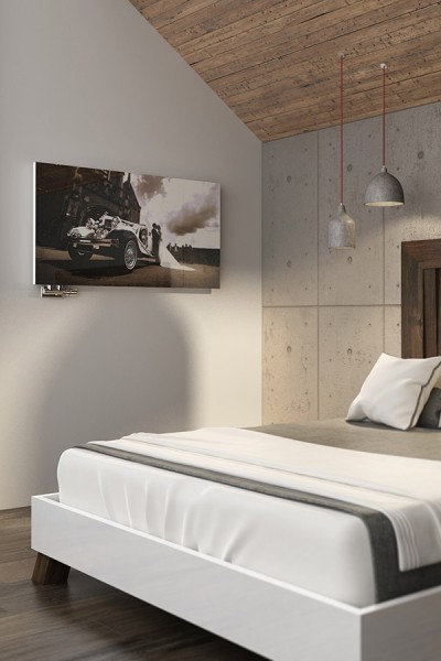CASE SLIM - glass surface with a horizontal pattern
