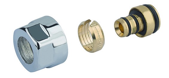 Adapter auf Alupex CYLINDER GW 3/4"-Durchm. 16x2 -Chrom