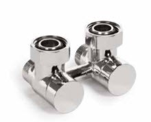 Absperr-Verbundventil 50 mm SC GW 3/4" (GZ 1/2")-GZ M22x1,5 -Chrom
