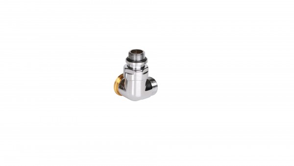 Winkeleck-Thermostatventil CYLINDER GZ 1/2"-GZ 24-19 Rechts-Chrom