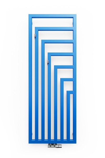 vertikaler Handtuchheizkörper Angus V, RAL 5015, frontal