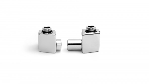 Set Winkeleck-Regelventil DEXTER GZ 1/2" - Durchm. 16x2, Durchm. 15 Rechts-Weiss