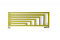 horizontaler horizontaler Design-Heizkörper Angus H, frontal, Farbe Green Apple
