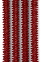 Designheizkörper Ribbon V RAL 3028 mit Thermostatventil in Chrom frontal