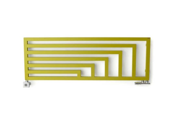horizontaler Design-Heizkörper Angus H, frontal, Farbe Green Apple