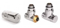 Set Thermostat-Eckventil Set Thermostat-Eckventil CYLINDER GZ 1/2"-Durchm. 16x2, Durchm. 15 -Satiniert