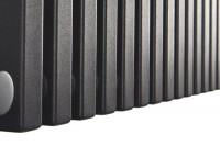 Designheizkörper horizontaler Heizkörper Triga H in schwarz frontal