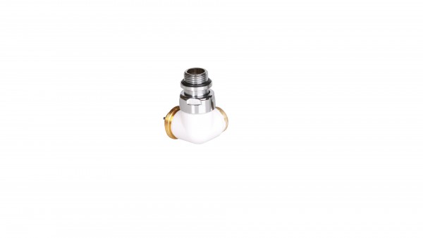 Winkeleck-Thermostatventil CYLINDER GZ 1/2"-GZ 24-19 Rechts-Weiss