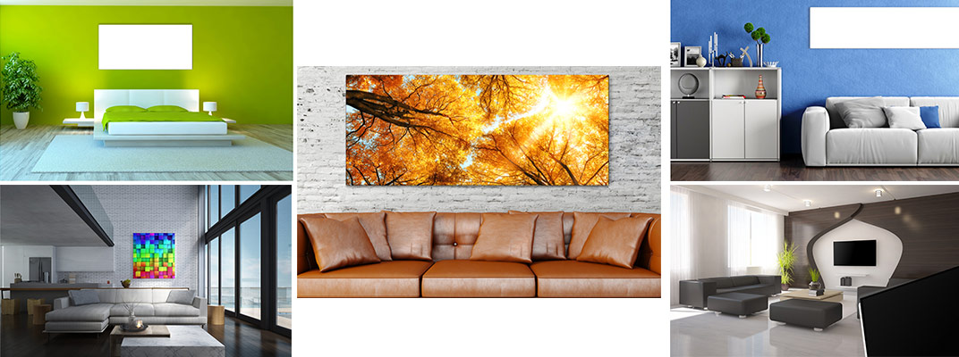 Design Infrarotheizung und Infrarotpaneel an Decke und Wand, RAL Farben, Foto