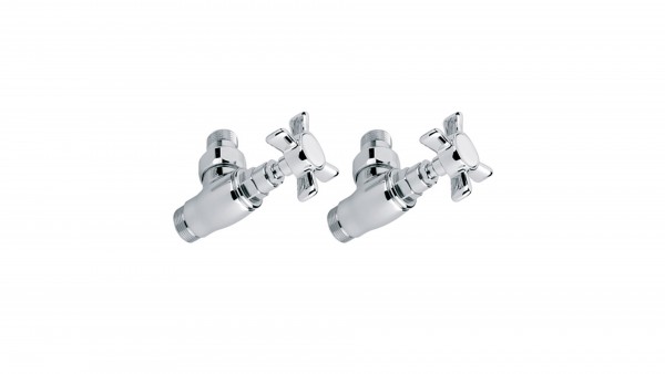 Set Regel-Eckventil STAR GZ 1/2" - Durchm. 16x2, Durchm. 15 Chrom-Chrom
